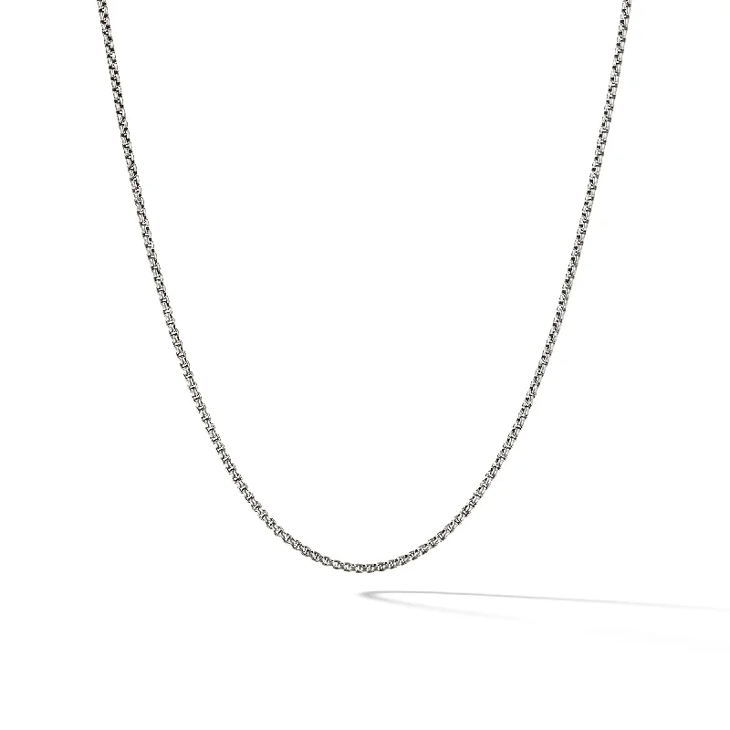 Custom gold necklace for women-Box Chain Necklace in Sterling Silver with 14K Yellow Gold Accent\, 1.7mm