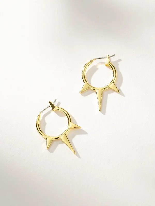 Silver earrings for women-Rebel Hoops