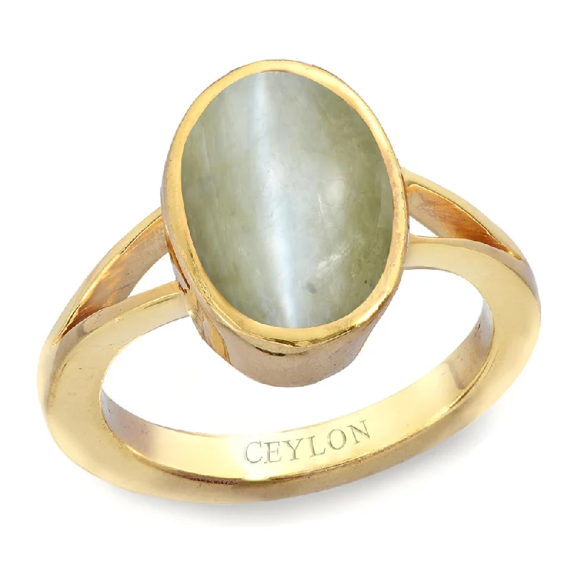 Gemstone ring for women-Ceylon Gems Chrysoberyl cat's eye Lehsunia 9.3cts or 10.25ratti stone Zoya Panchdhatu Ring