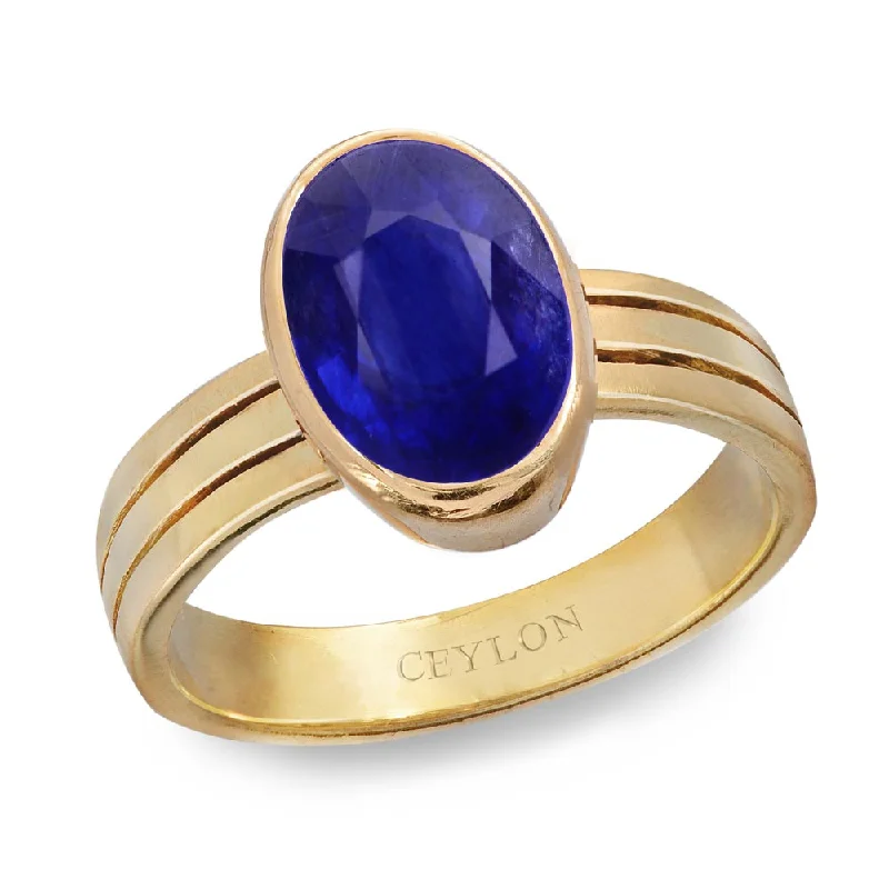 Fashion ring for women-Ceylon Gems Blue Sapphire Neelam 3cts or 3.25ratti stone Stunning Panchdhatu Ring