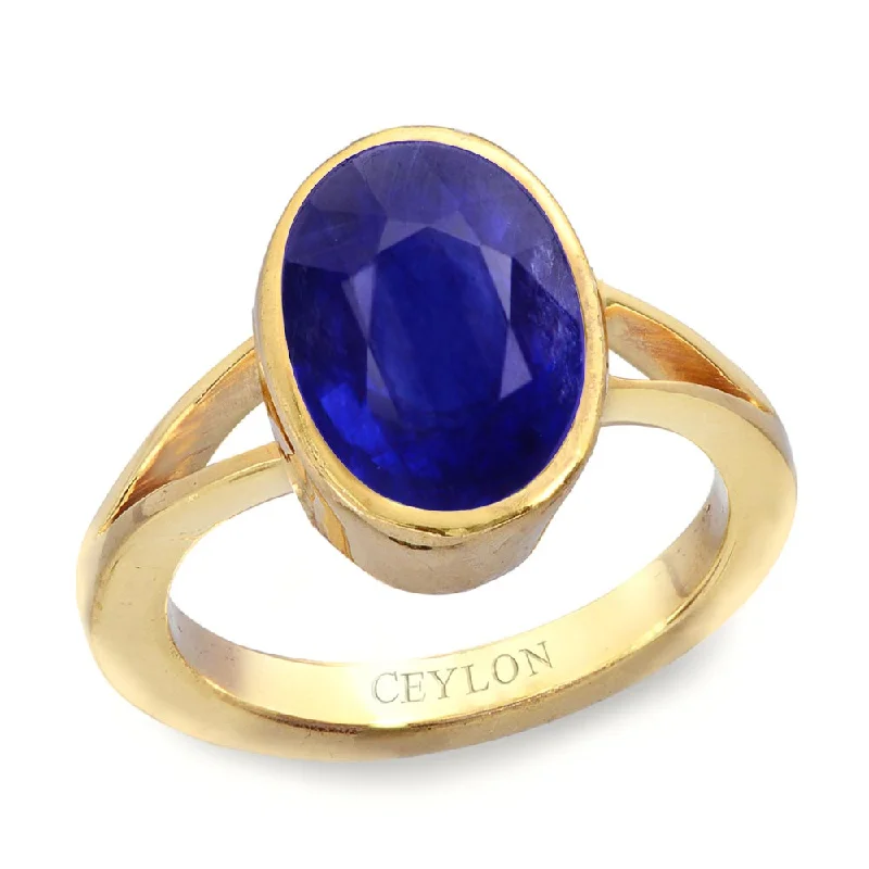 Custom engagement ring for women-Ceylon Gems Blue Sapphire Neelam 3cts or 3.25ratti stone Zoya Panchdhatu Ring