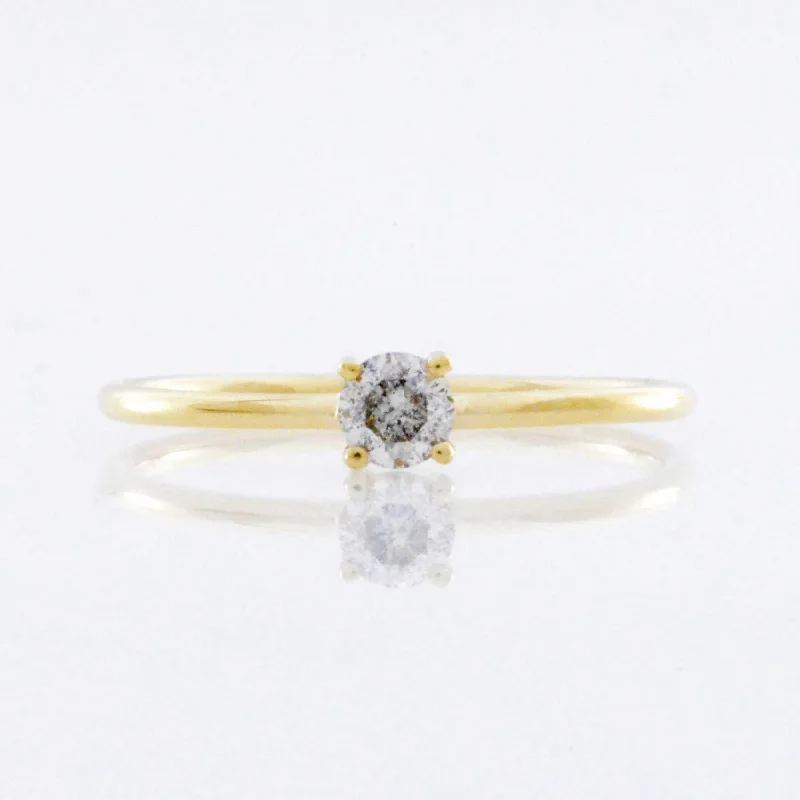 Birthstone and diamond ring for women-14Kt Gold 0.20 Ct Genuine Natural Diamond Ring