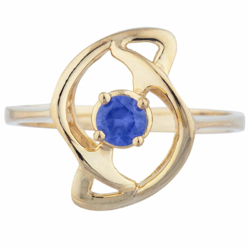 Men's and women's matching rings-14Kt Gold Tanzanite Infinity Design Ring