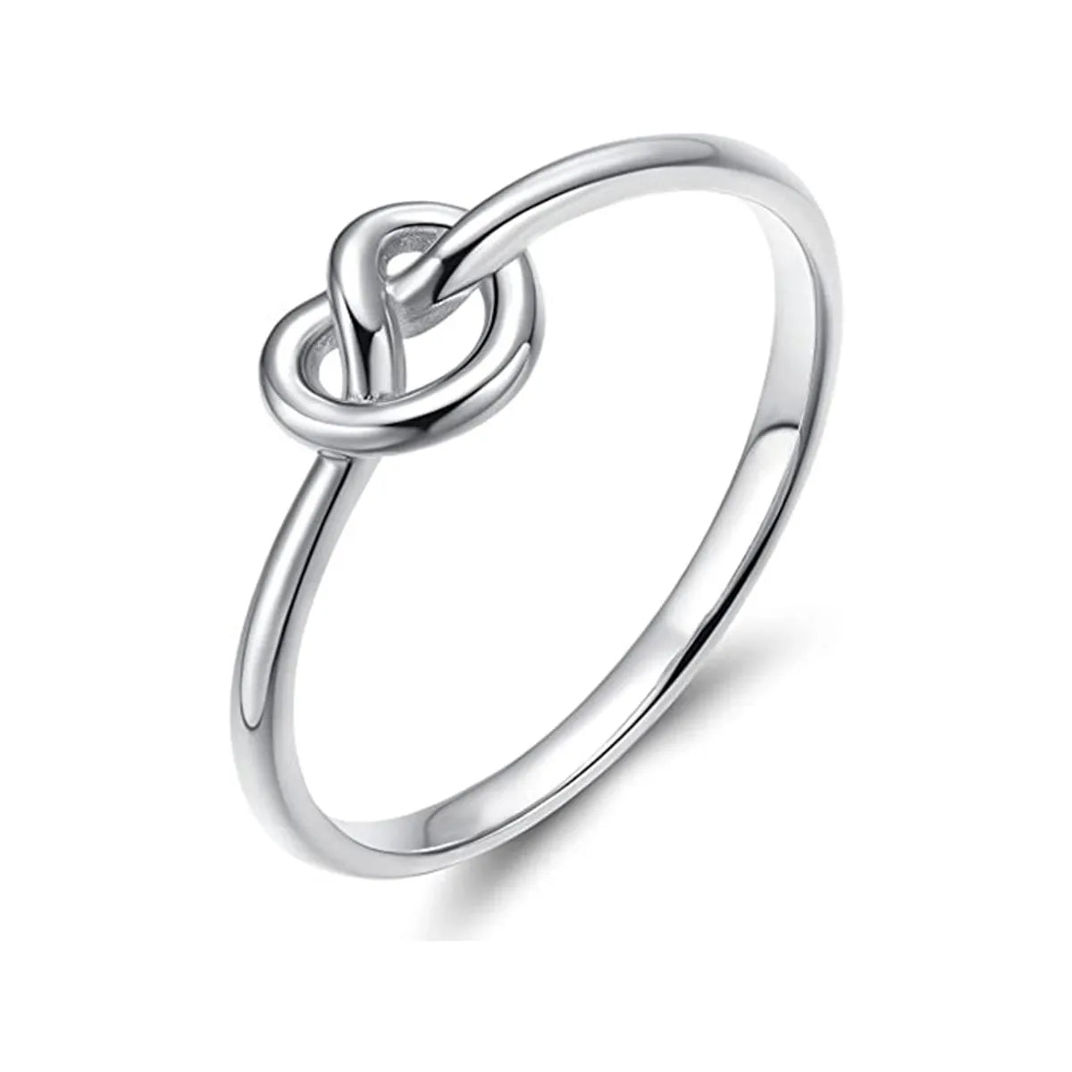 Silver-Love Knot Ring